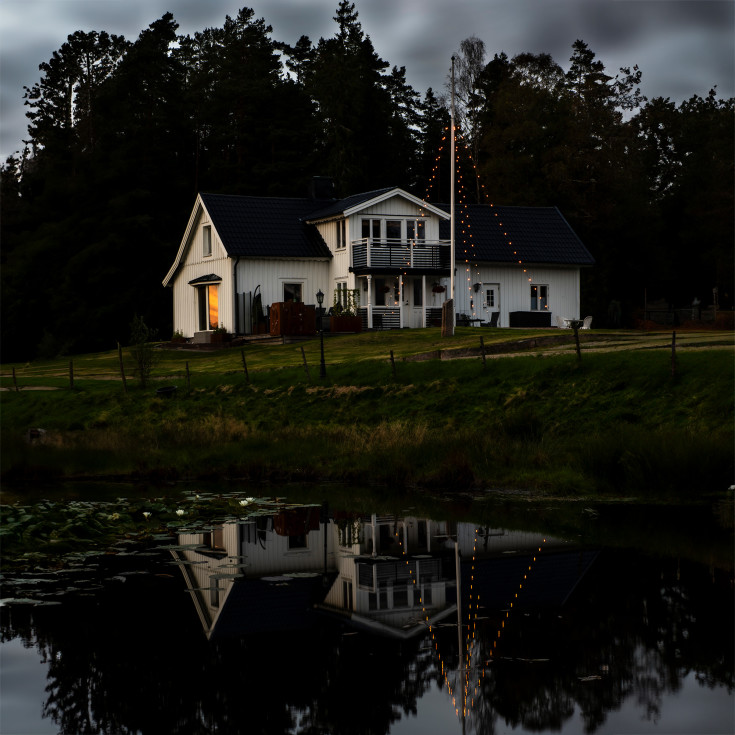 Konstsmide julelys flaggstang, 100 ravfargede lys, 6,27 meter