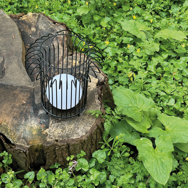 Dyberg Larsen Basket udendørs genopladelig lanterne, sort