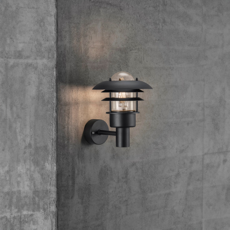 Nordlux Lønstrup 32 udendørs væglampe, sort