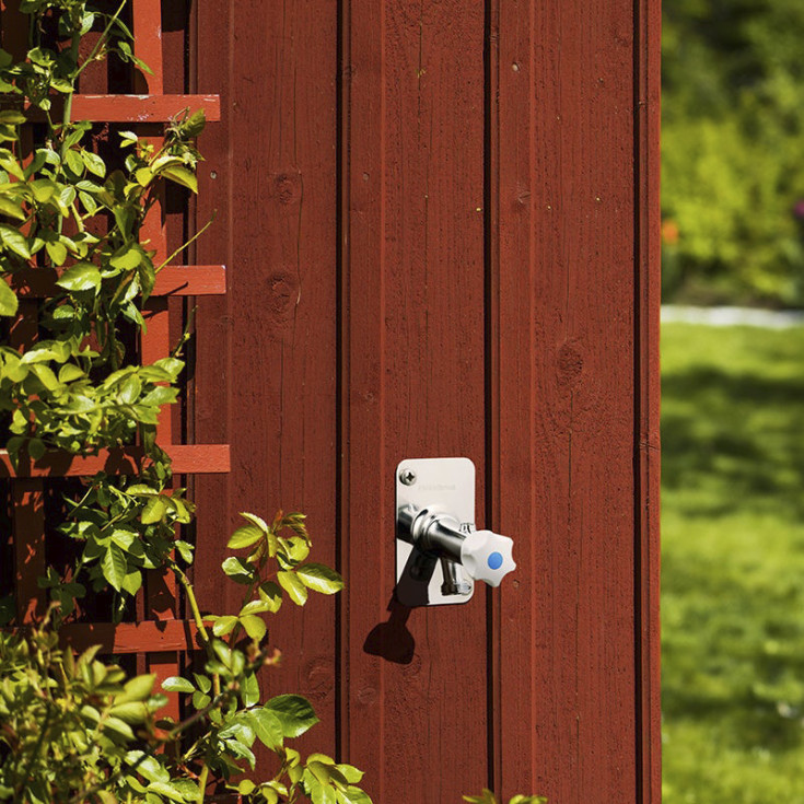 FM Mattsson udendørshane, maks 60 cm væg, rustfrit stål