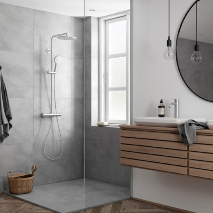 Damixa Silhouet dusjsett, vannbesparende, stål