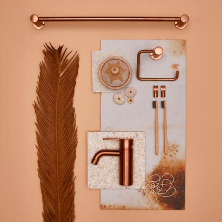 Damixa Silhouet handduksstång, 50 cm, borstad koppar