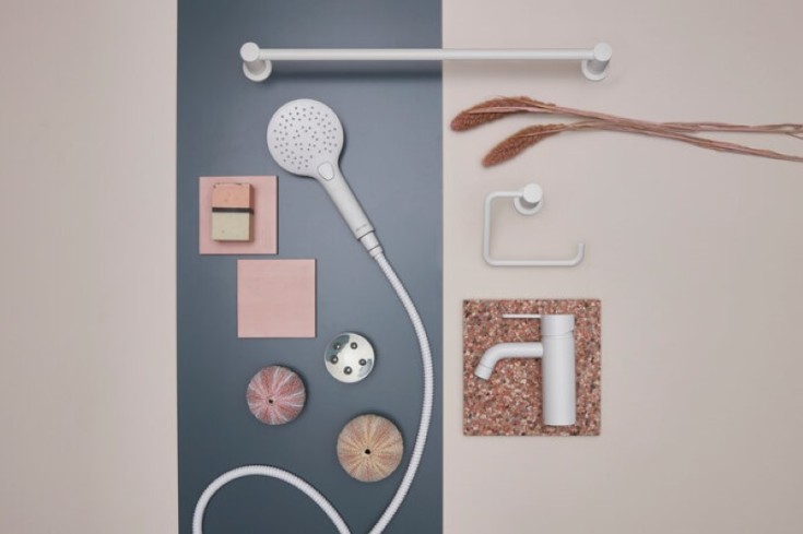 Damixa Silhouet håndbruser, vandbesparende, mat hvid