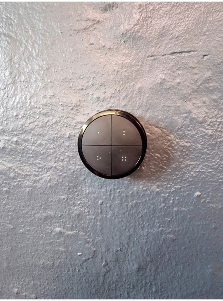 Rundt beslag til Hue Tap Dial Switch - Sort