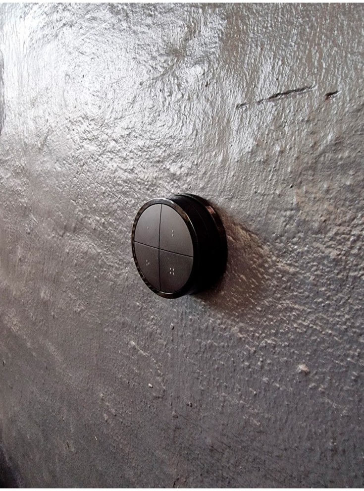 Rundt beslag til Hue Tap Dial Switch - Sort