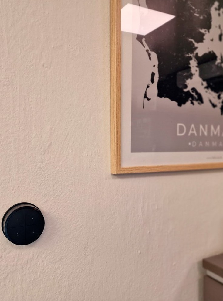 Rundt beslag til Hue Tap Dial Switch - Sort