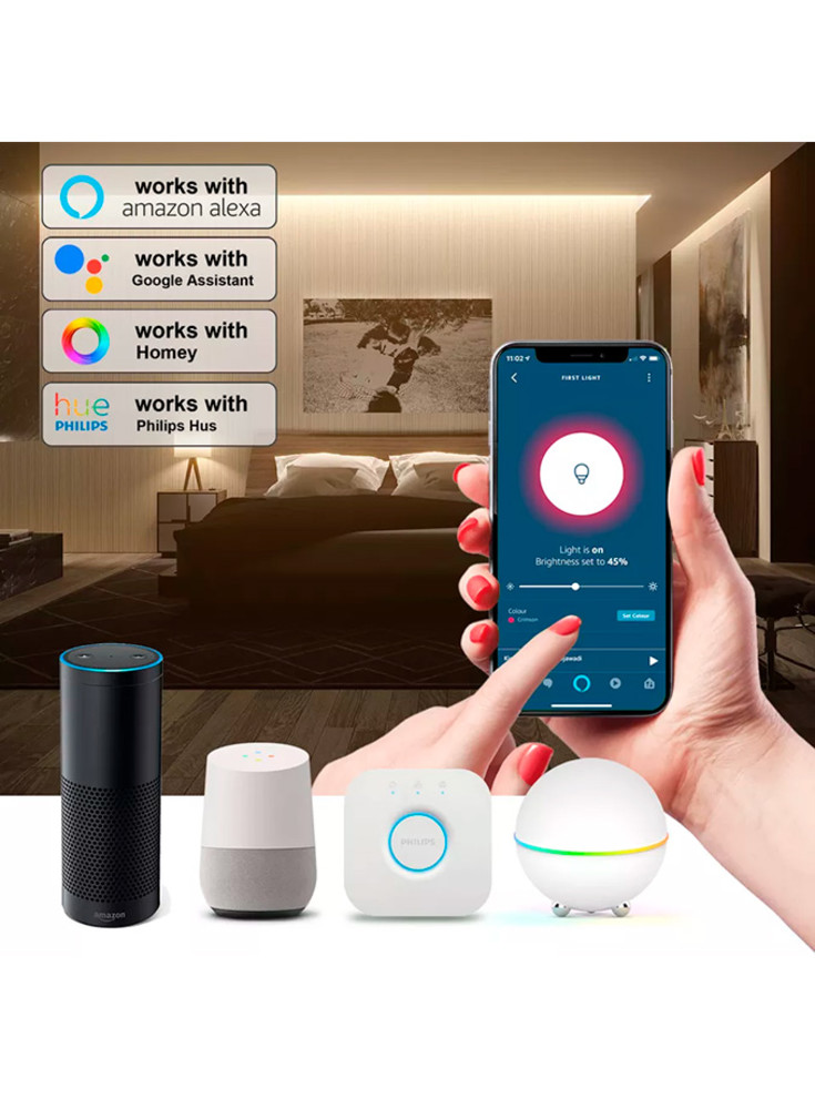 Hilux Zigbee dimmer med ledning, fotomkopplare, vit