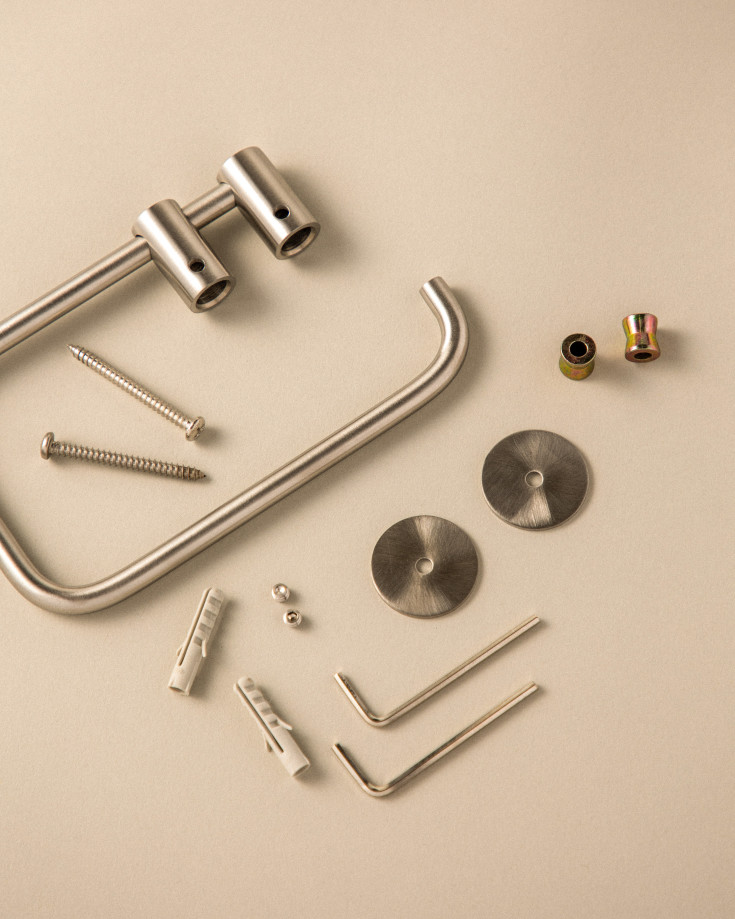 Cosmic Logic dorullholder, polert rustfritt stål