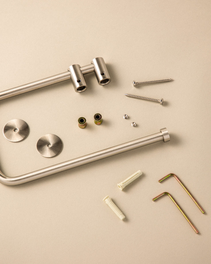 Cosmic Logic håndklædeholder, poleret rustfrit stål