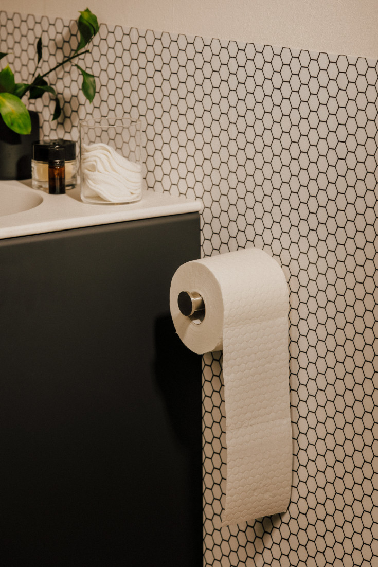 Cosmic Logic dodorullholder, polert rustfritt stål