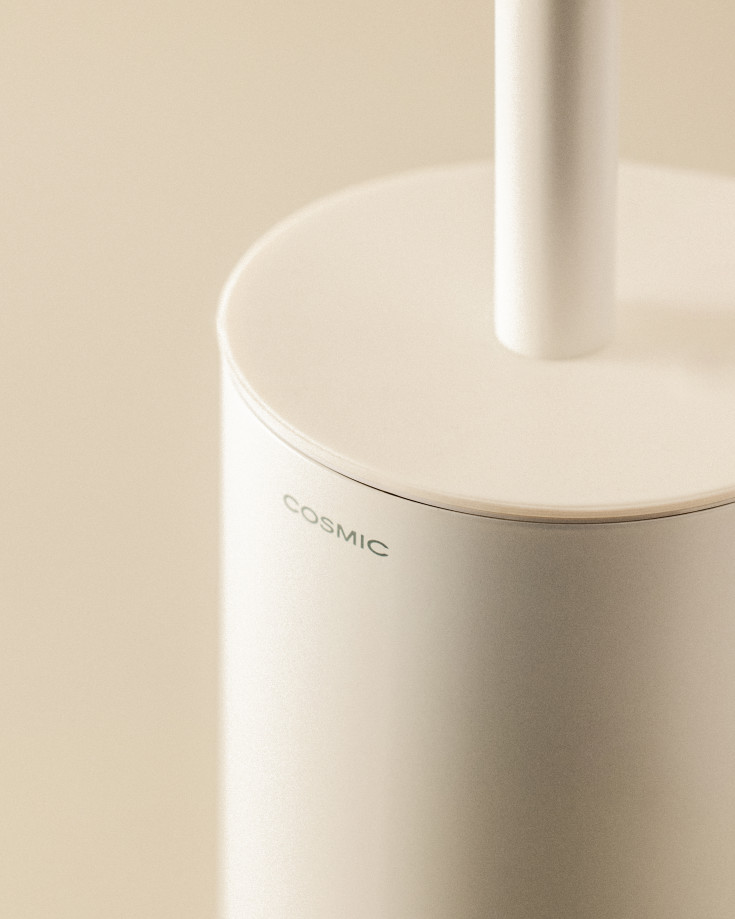 2 st Cosmic Geyser toalettborste, matt vit