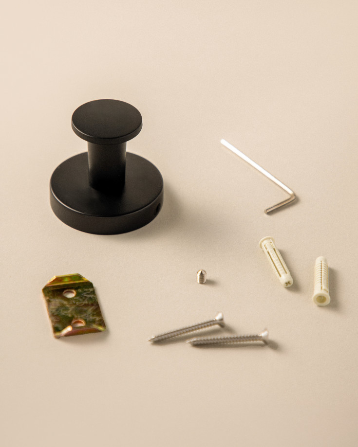 2 stk Cosmic Start håndklædekrog, mat sort