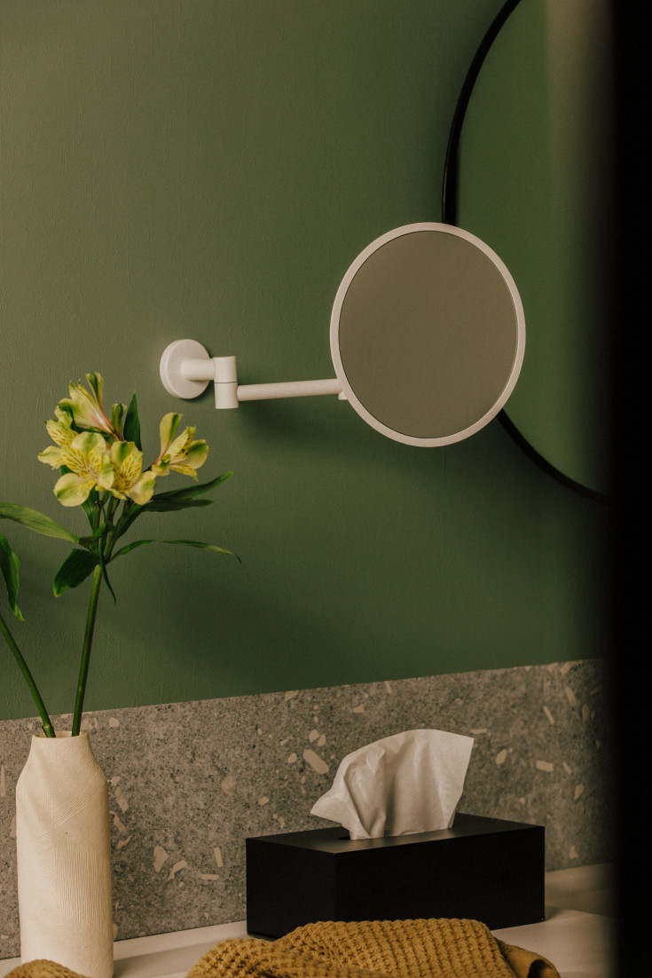 Cosmic Architect SP sminkespeil, Ø20 cm, matt hvit