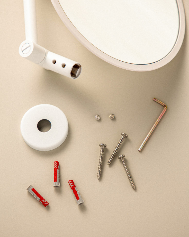 Cosmic Architect SP sminkespeil, Ø20 cm, matt hvit