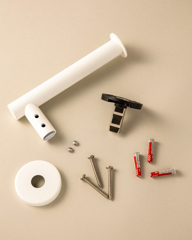 Cosmic Architect S+ toiletrulleholder, mat hvid