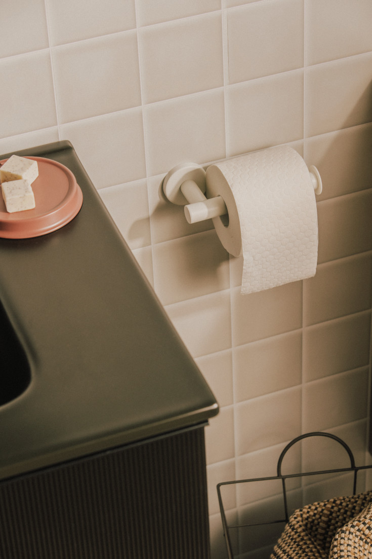 Cosmic Architect S+ toiletrulleholder, mat hvid