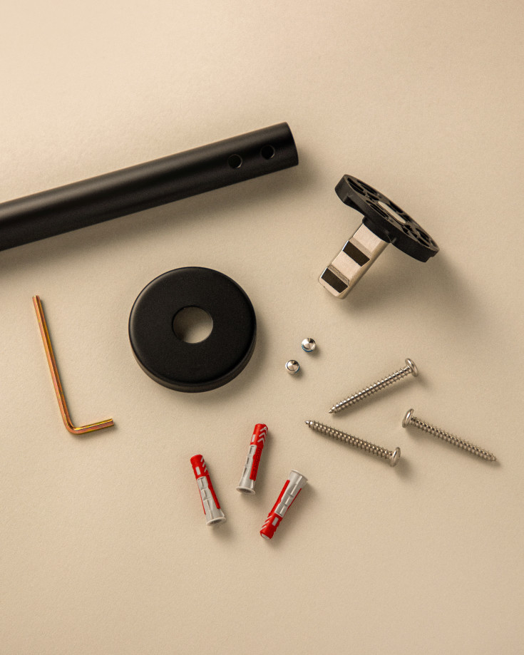 Cosmic Architect S+ håndklædestang, 40 cm, børstet sort pvd