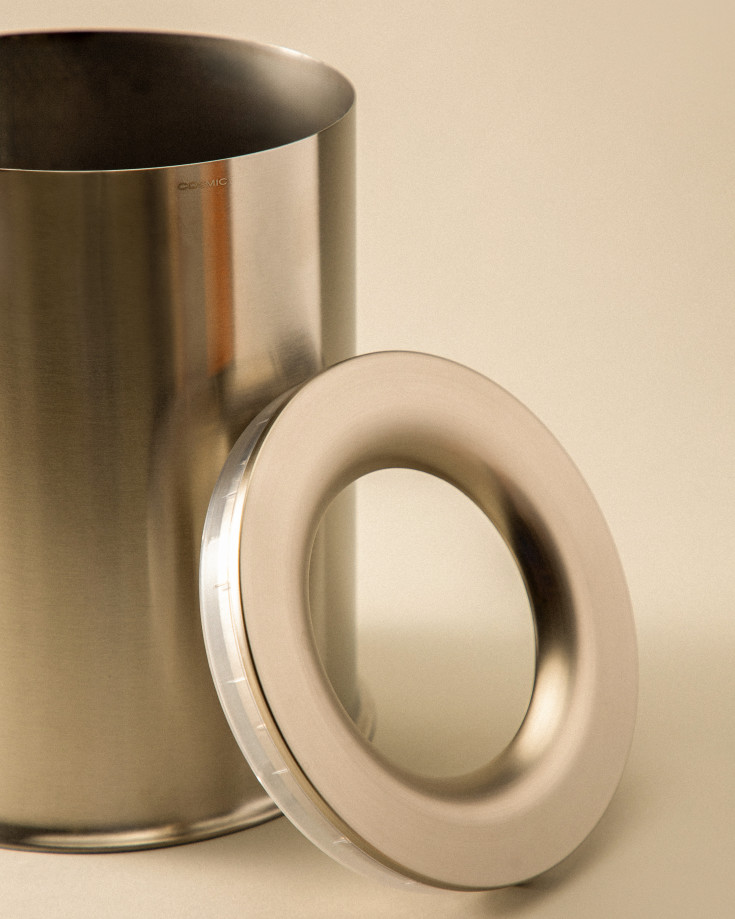 Cosmic Geyser søppelbøtte, 5 liter, rustfritt stål