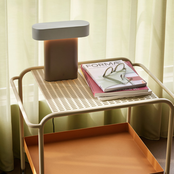 Hübsch Sleek bordlampe, brun