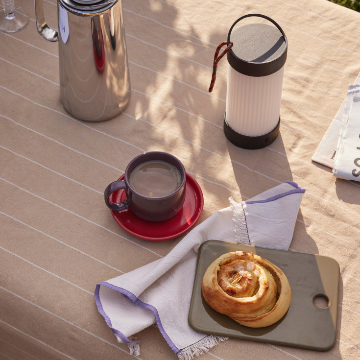 Hübsch Camp oppladbar lampe, sort