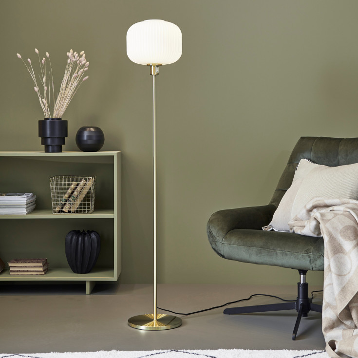 SOBER Gulv børstet messing/hvid