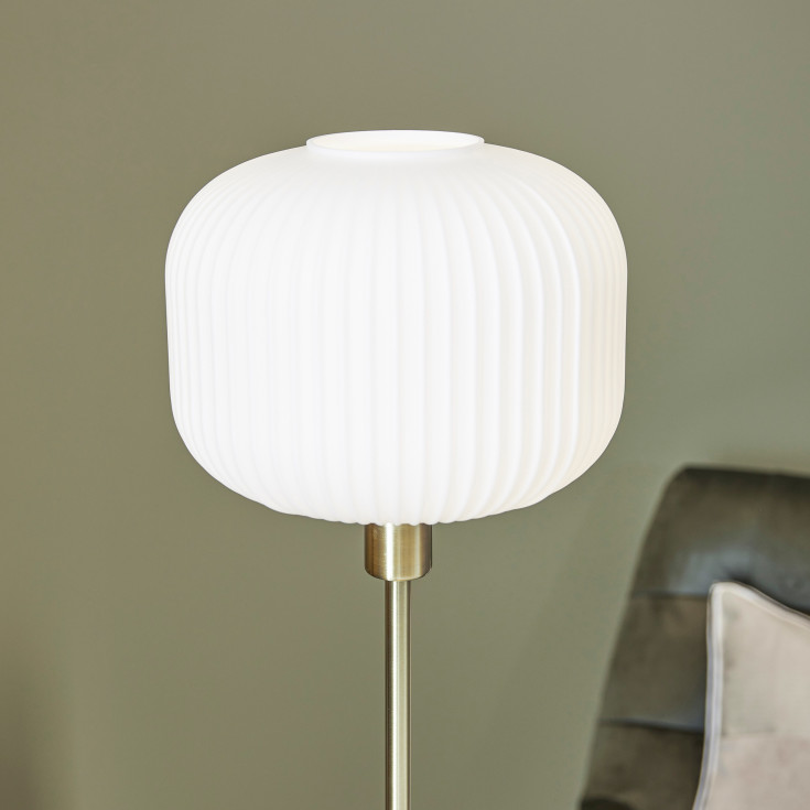 SOBER Gulv børstet messing/hvid