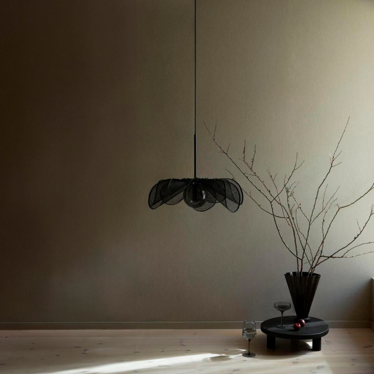 STYRKA Pendel 1L 63cm sort/røg