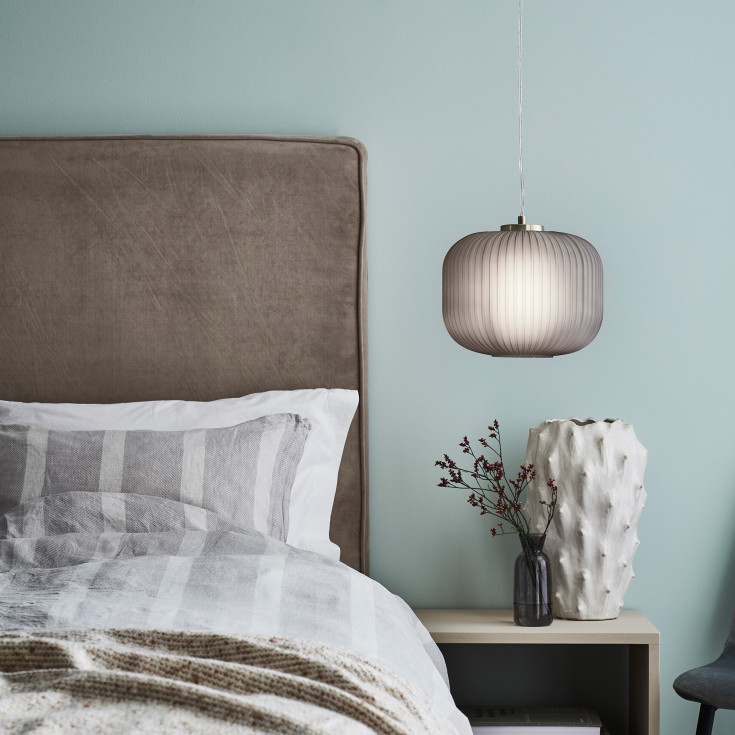 SOBER Pendel 1L børstet messing/røg