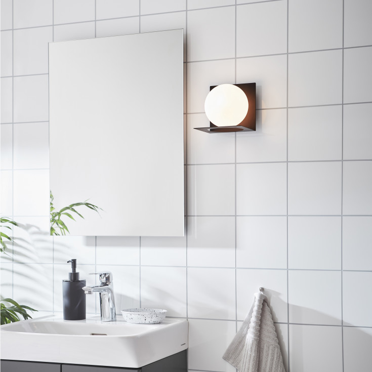 ZENIT Væg 1L IP44 sort/opal