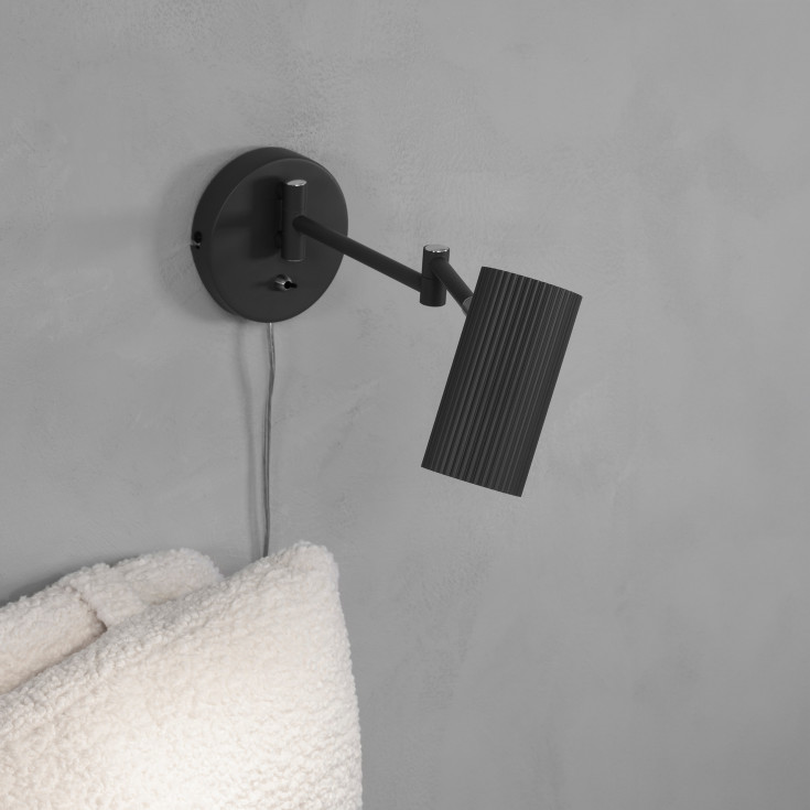 COSTILLA Væg med svingarm 1L mørkegrå/satin nikkel