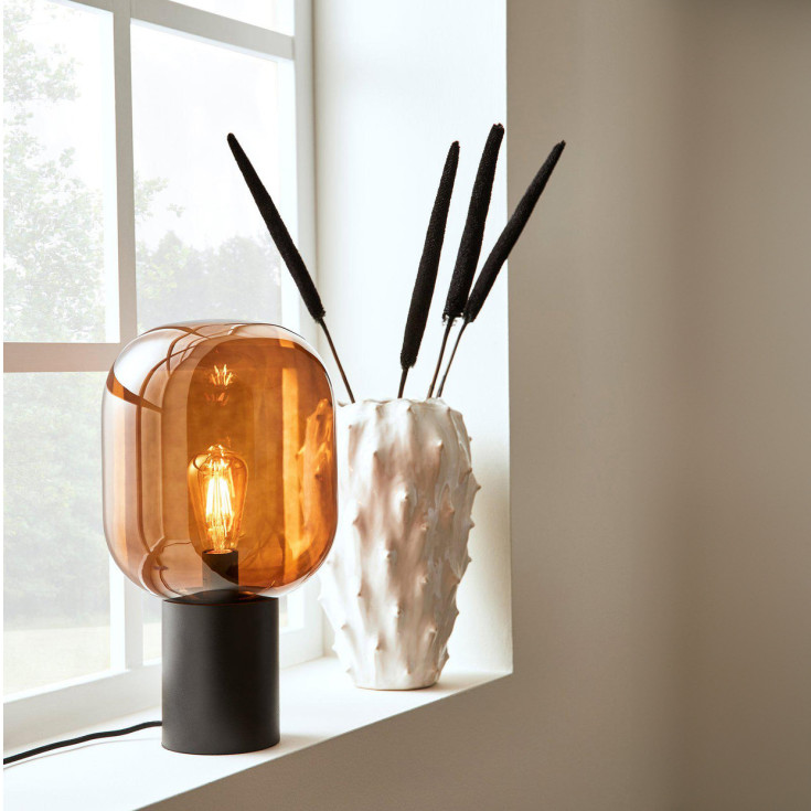 BROOKLYN Bord 1L 44cm sort/brun