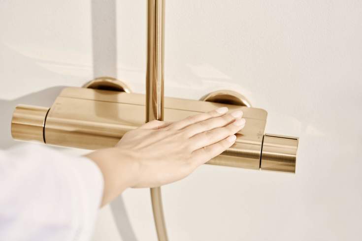 Oras Optima Style Rain brusesæt, børstet bronze