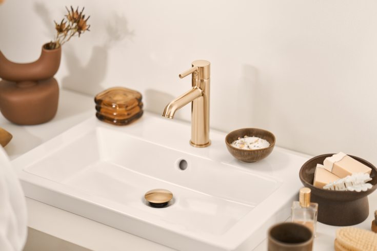 Oras bundventil, push-up, børstet bronze