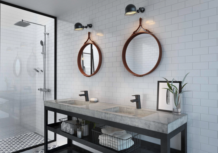 Oras Twista Eco servantbatteri, matt sort