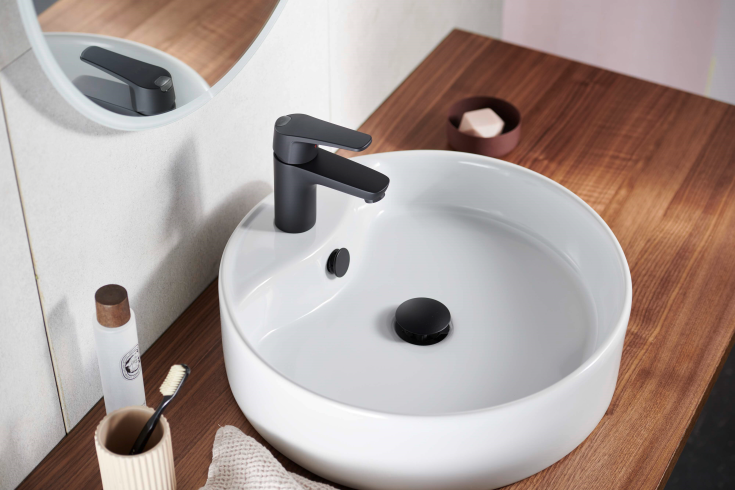 Oras Vega Eco håndvaskarmatur, mat sort