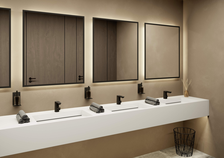 Oras Electra 92 tvättställsblandare, beröringsfri, matt svart