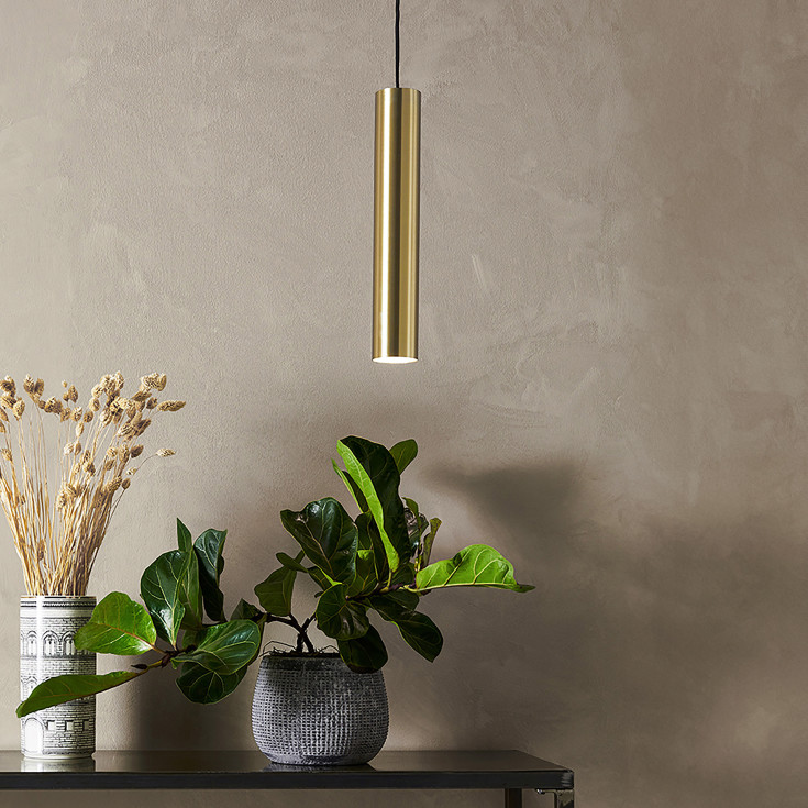 RUBEN Pendel 1L børstet messing