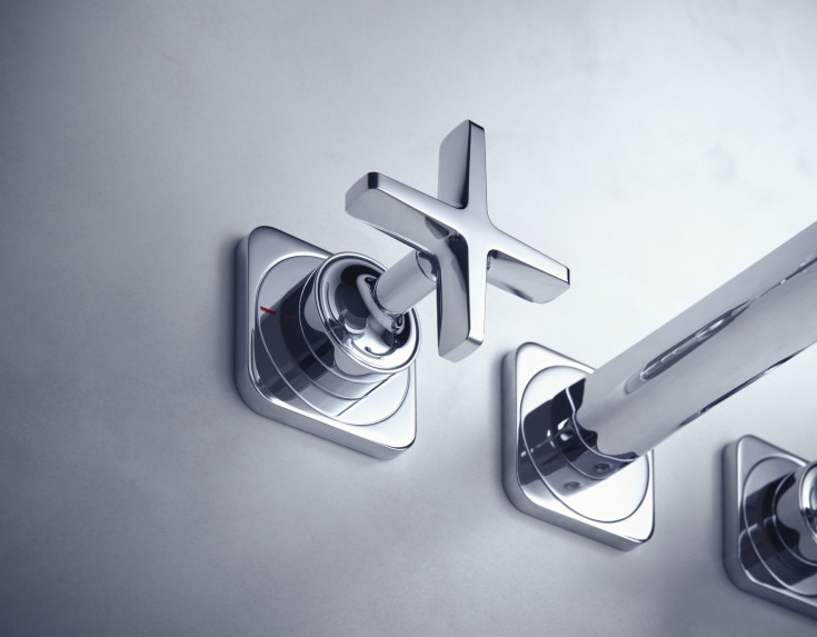 Axor Citterio E Servantbatteri, tutlengde 220 mm, krom