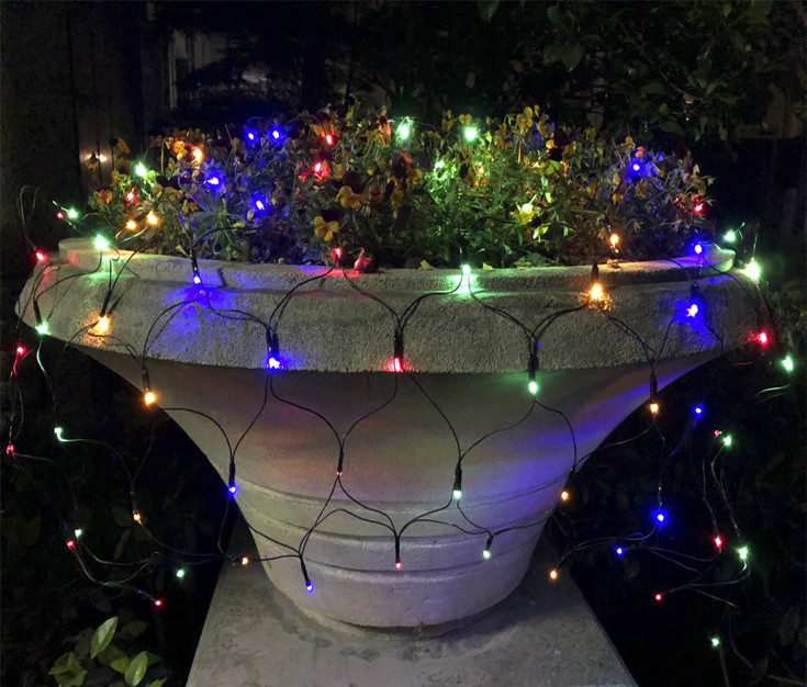 Veli Line udendørs lysnet, batteri, 80 farvet lys