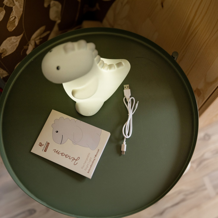 Jeroom LED/USB bordlampe, Sage, grøn, H20x18x13