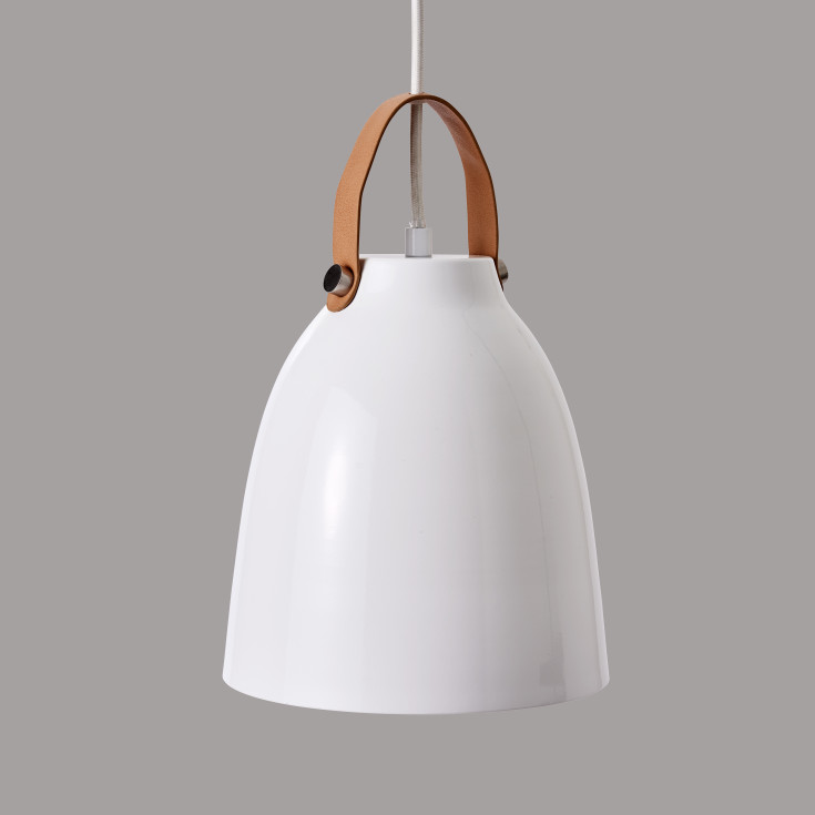 Dyberg Larsen Copenhagen pendellampe, hvit, Ø19,5 cm