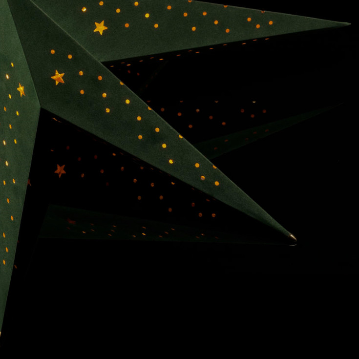 Konstsmide adventsstjärna med ljus, 78 cm, grön