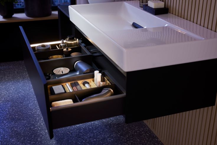 Geberit One underskap, 88,8x47 cm, matt sort