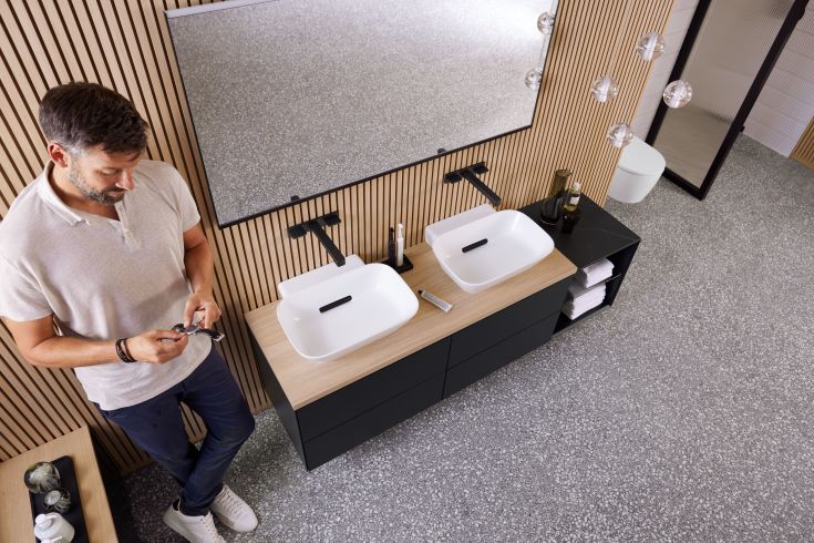 Geberit One underskap, 133,2x47 cm, matt sort