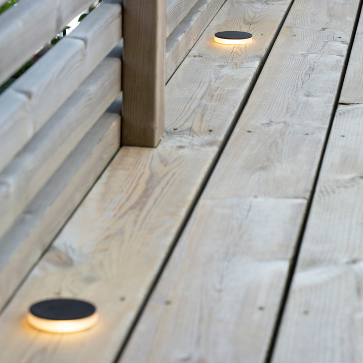 GARDEN 24 DECKLIGHT Topplade 60mm 3W sort