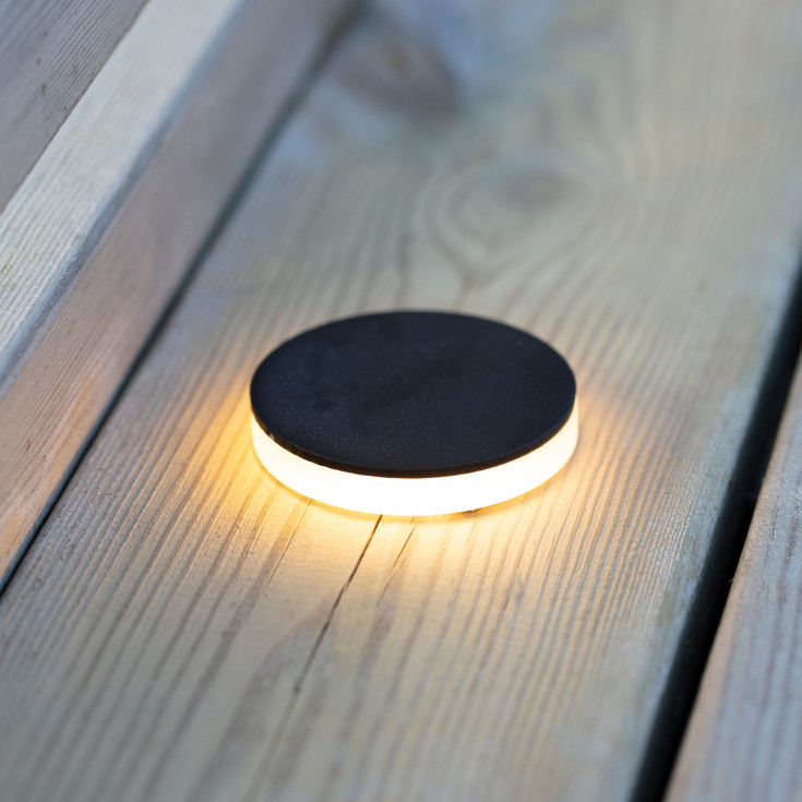 GARDEN 24 DECKLIGHT Topplade 60mm 3W sort