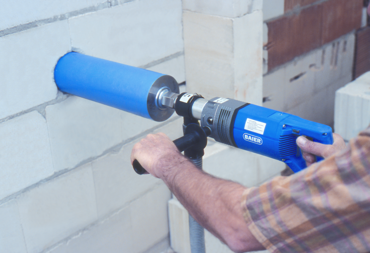 Baier handhållen kärnborr BDB825, för torr och våt borrning