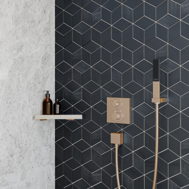 Hansgrohe AddStoris brusehylde, børstet bronze