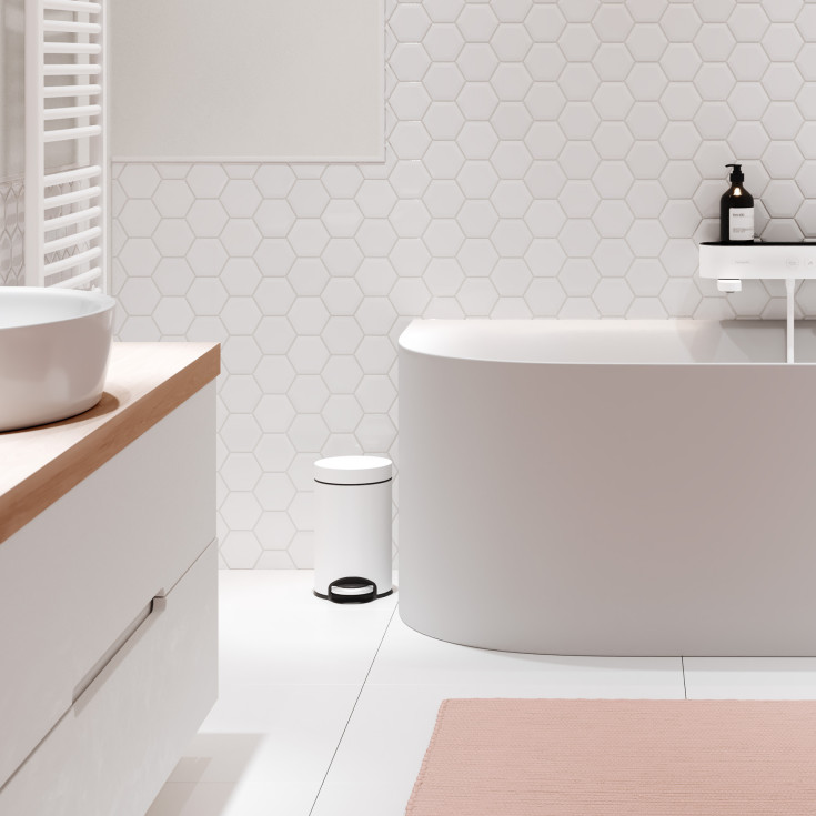 Hansgrohe AddStoris søppelbøtte, 3 liter, matt hvit