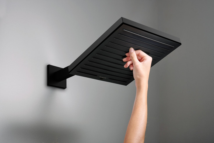 Hansgrohe Pulsify E takdusch, 26x26 cm, vattenbesparande, matt svart